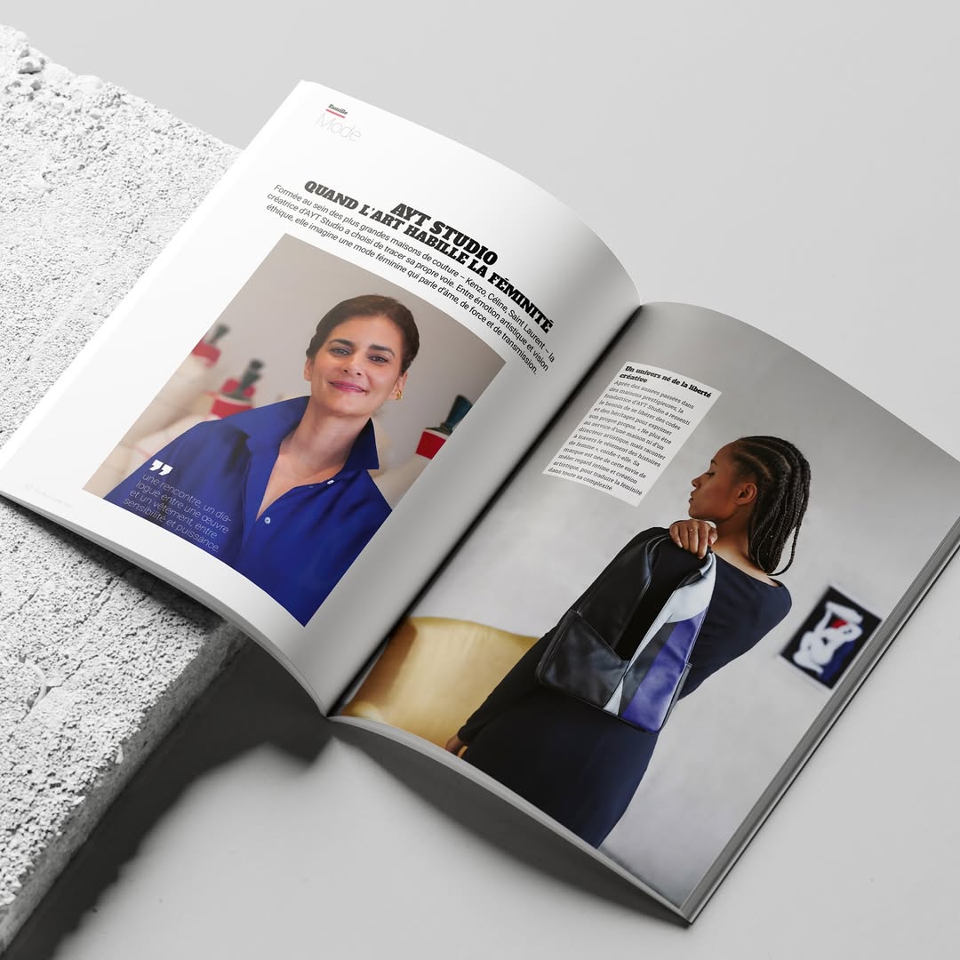 AYT studio and founder Yasmine Azizi EL Kadiri in press and magazine insert