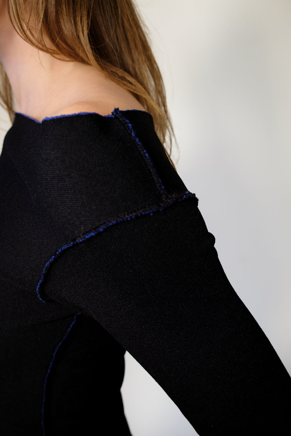REVERSIBLE KNIT TOP I BLUE SIDE