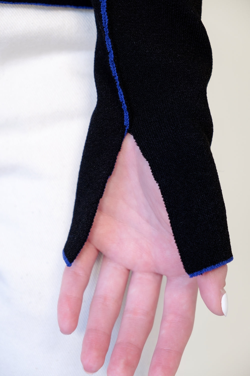 REVERSIBLE KNIT TOP I BLACK SIDE