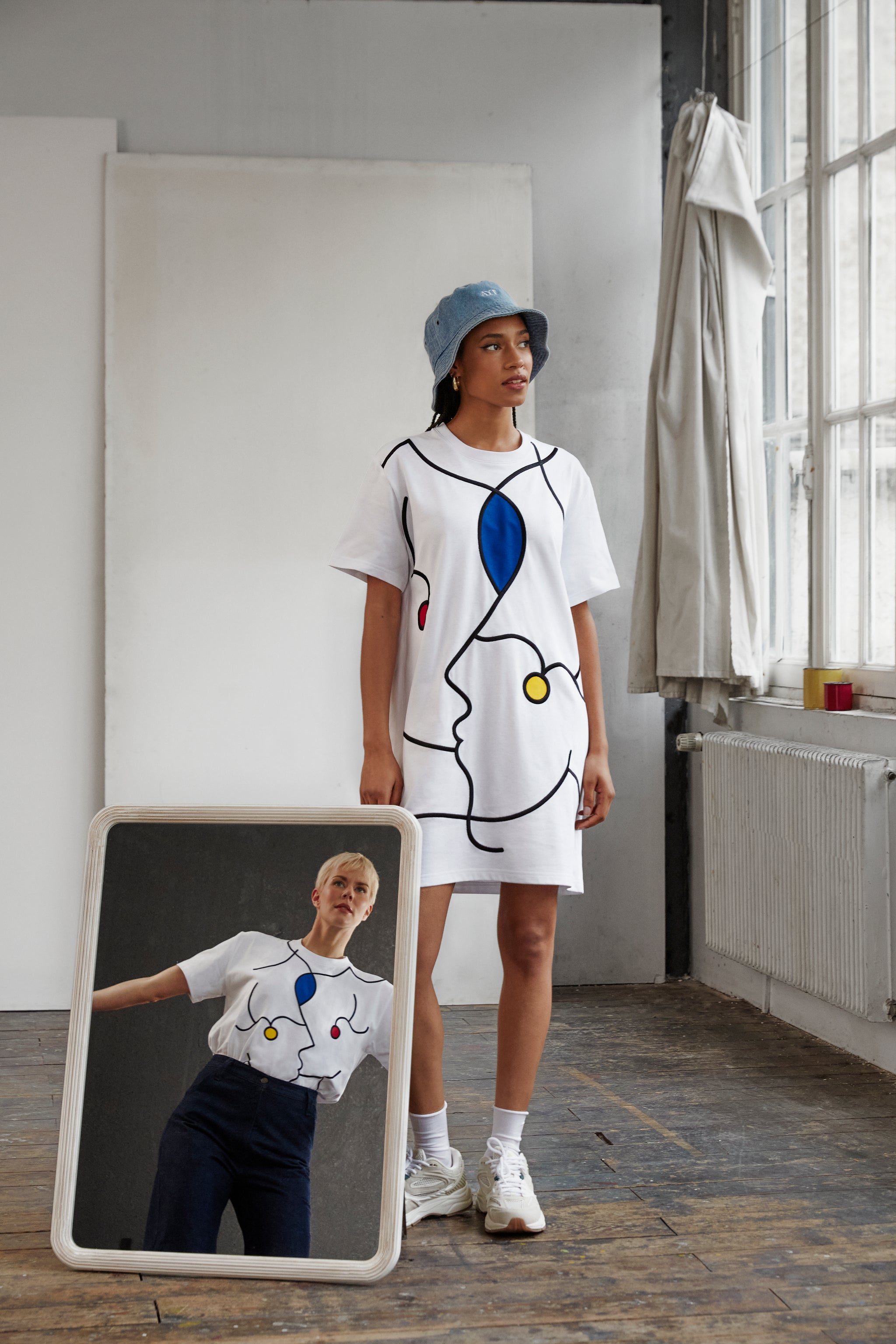 Organic Cotton T-Shirt Dress | Line Art AYT x REMED | AYT STUDIO Organic Cotton T-Shirt Dress | Line Art AYT x REMED | AYT STUDIO