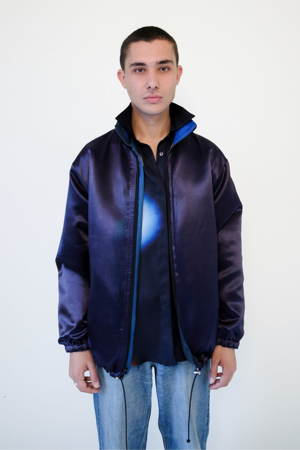 UNISEX REVERSIBLE BOMBER I BLUE SIDE