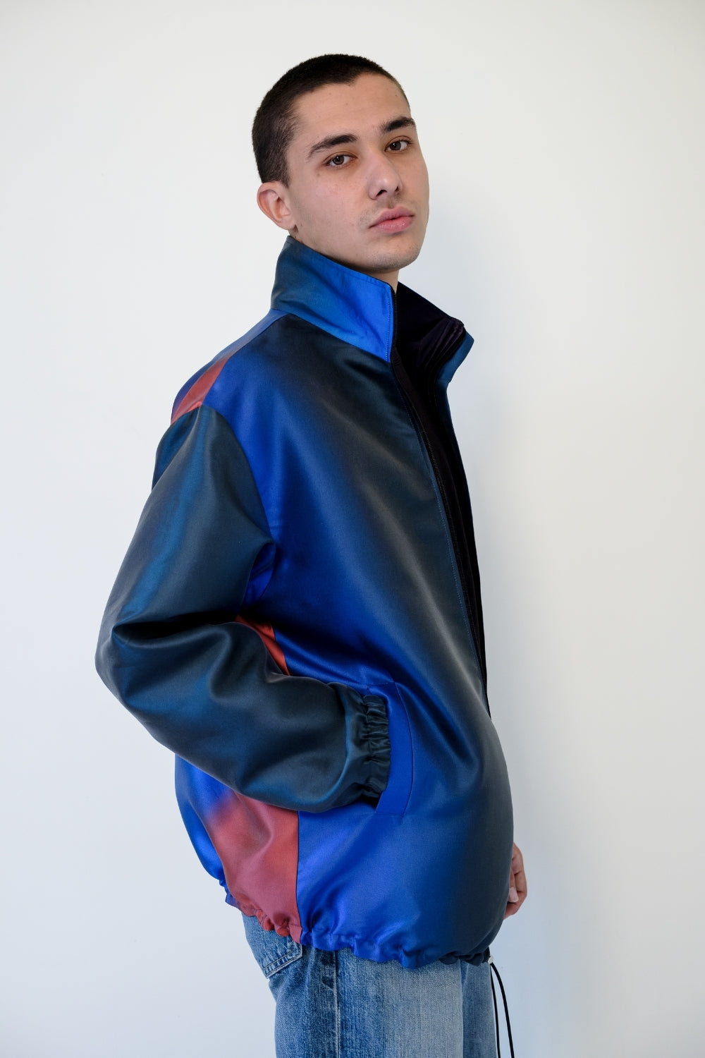 UNISEX REVERSIBLE BOMBER I BLUE SIDE