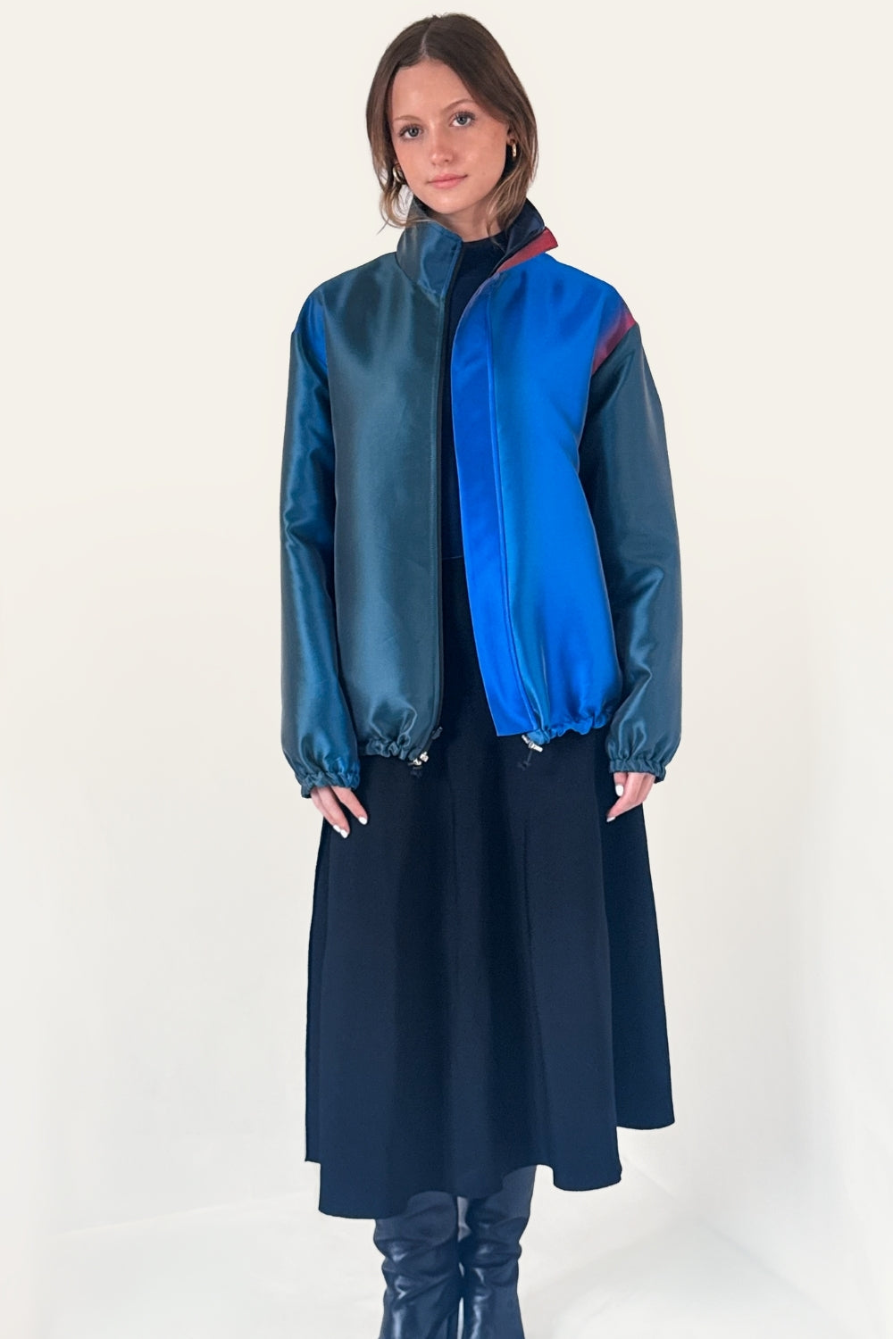 UNISEX REVERSIBLE BOMBER I BLUE SIDE