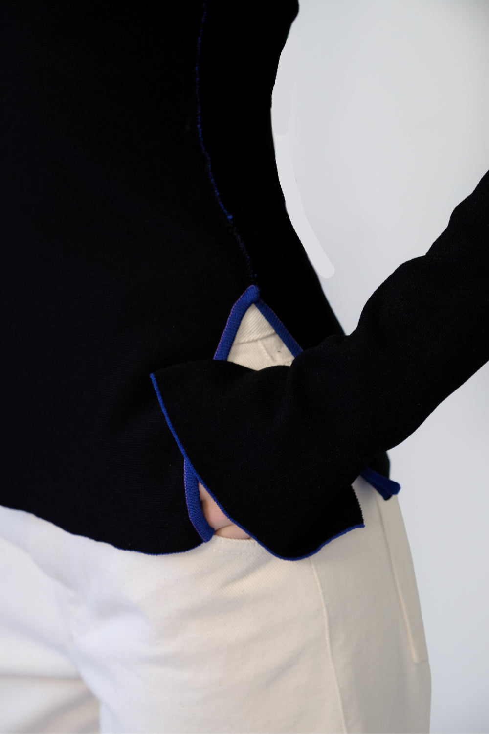 REVERSIBLE KNIT TOP I BLUE SIDE